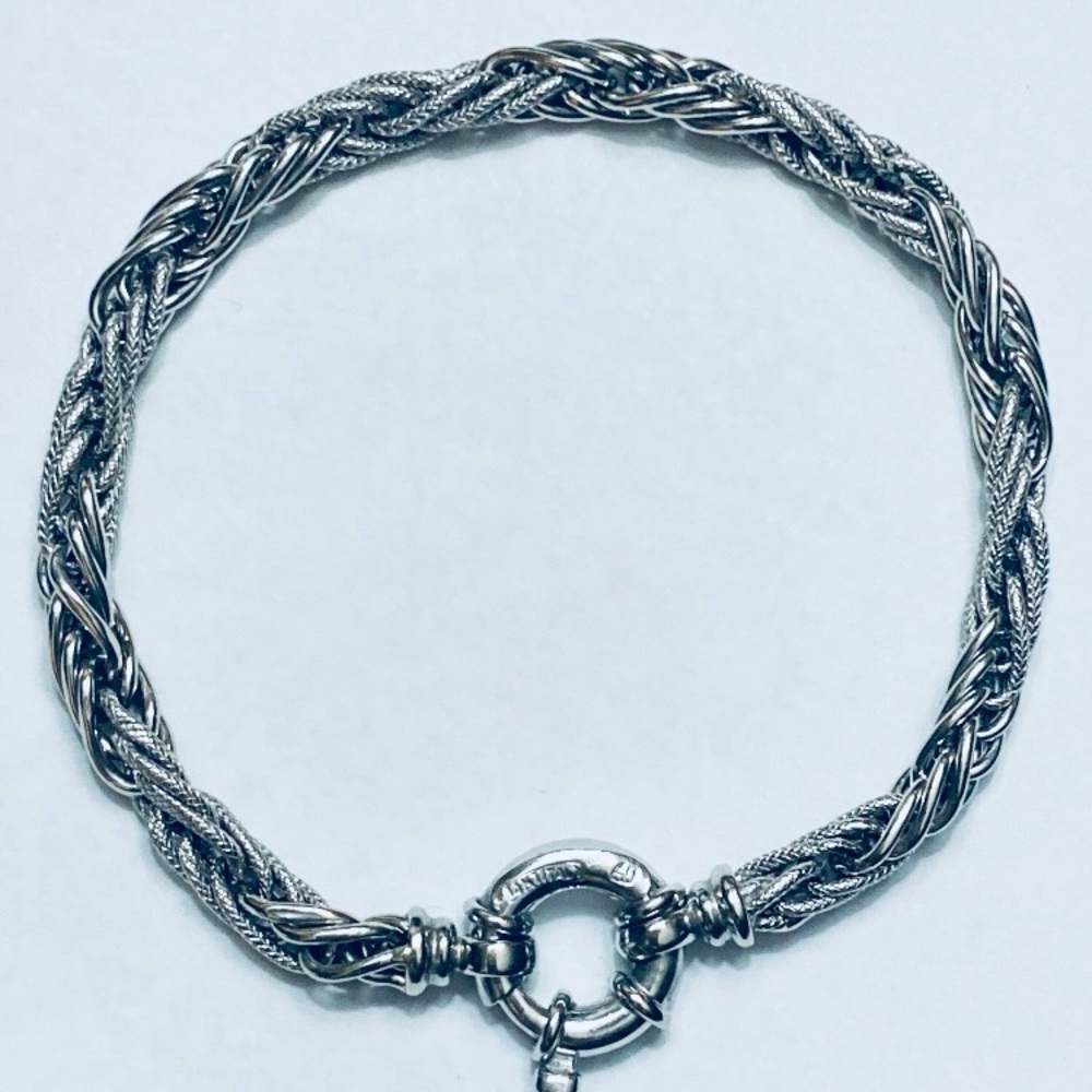 Estate 14k White Gold Bracelet with fancy Clasp